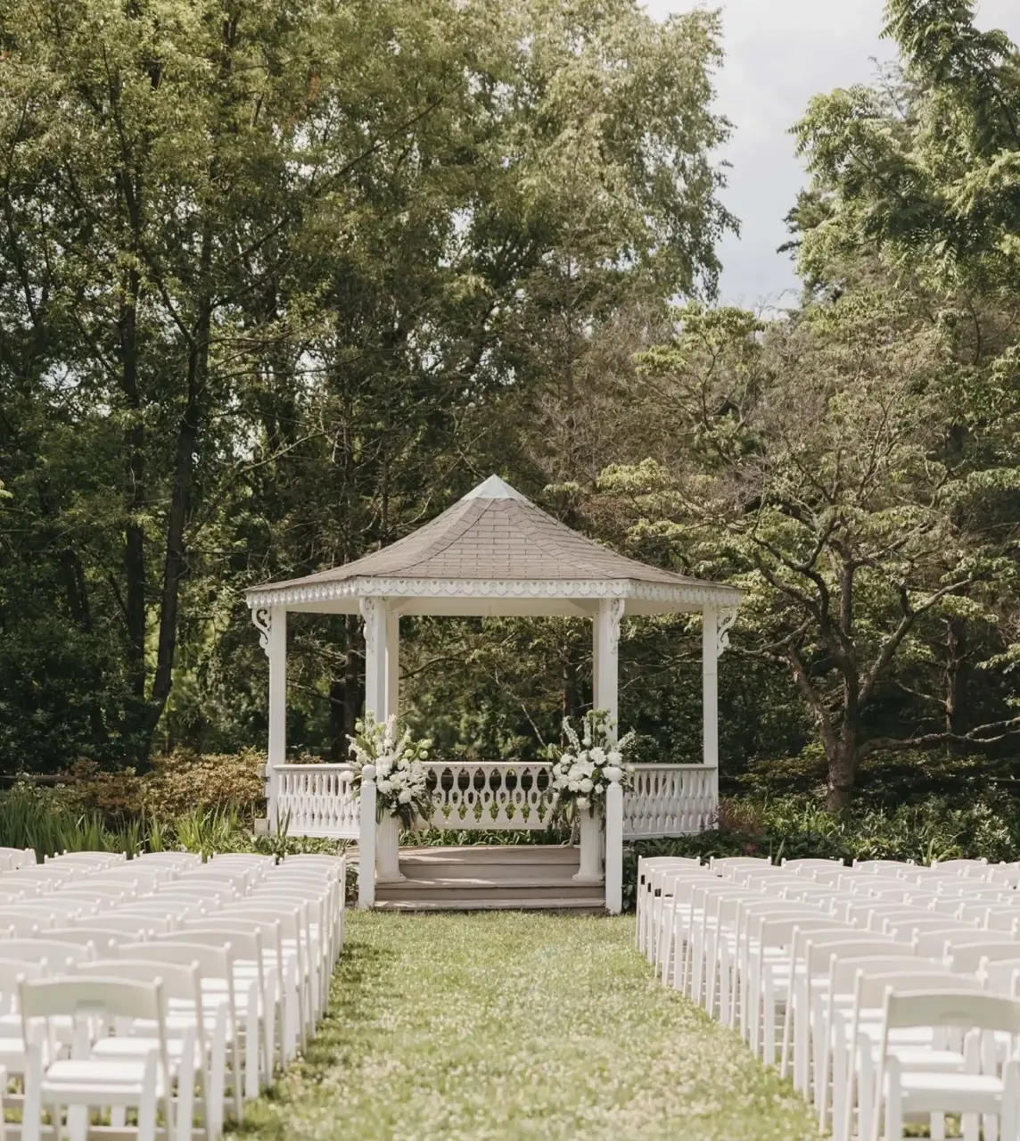Bellevue Hall — garden ceremony gazebo