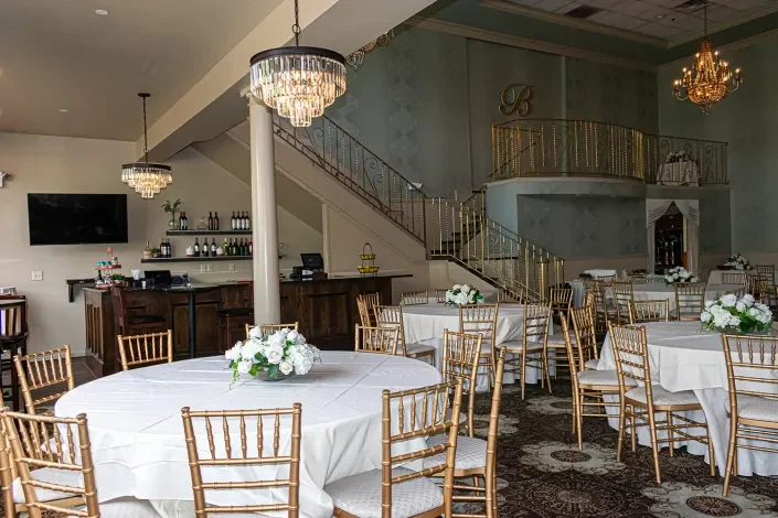 Botto’s Italian Line — banquet reception tables