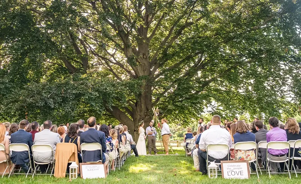 Burlington County Community Agricultural Center — outdoor ceremony beneath a tree