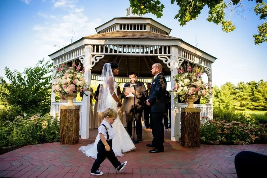 Chauncey Hotel & Laurie House — garden gazebo ceremony