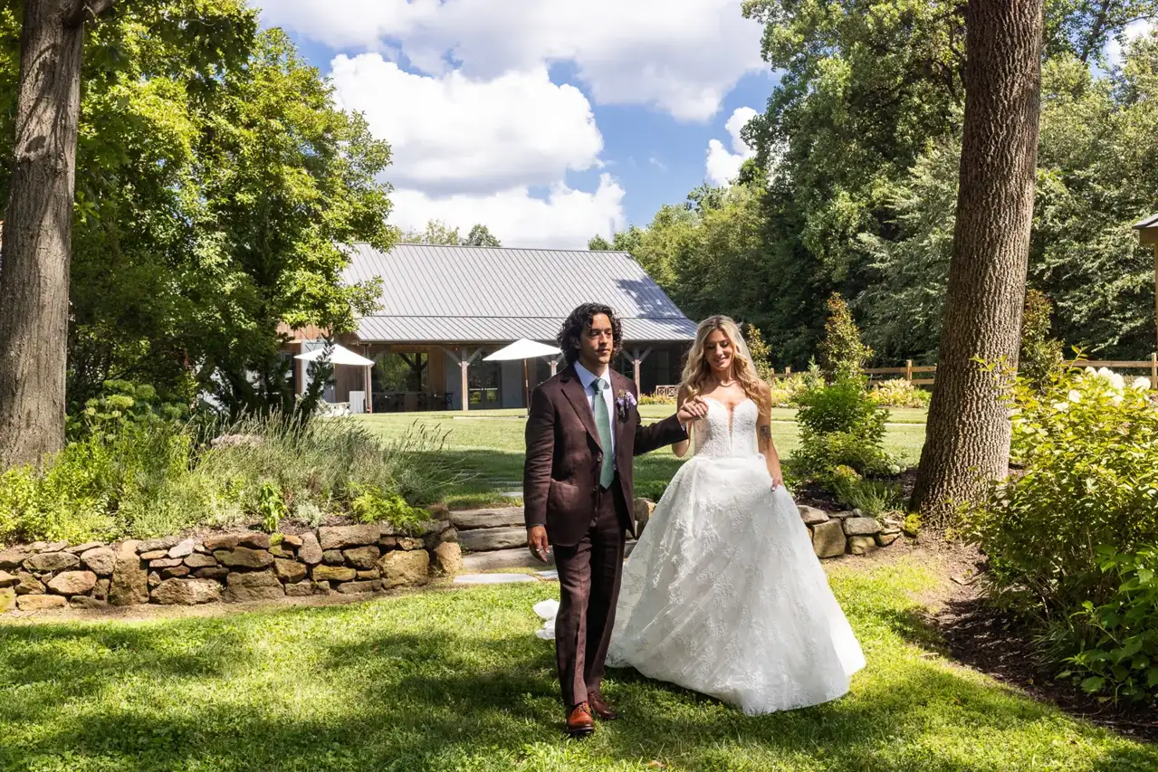 Founders Grove — couple in the garden