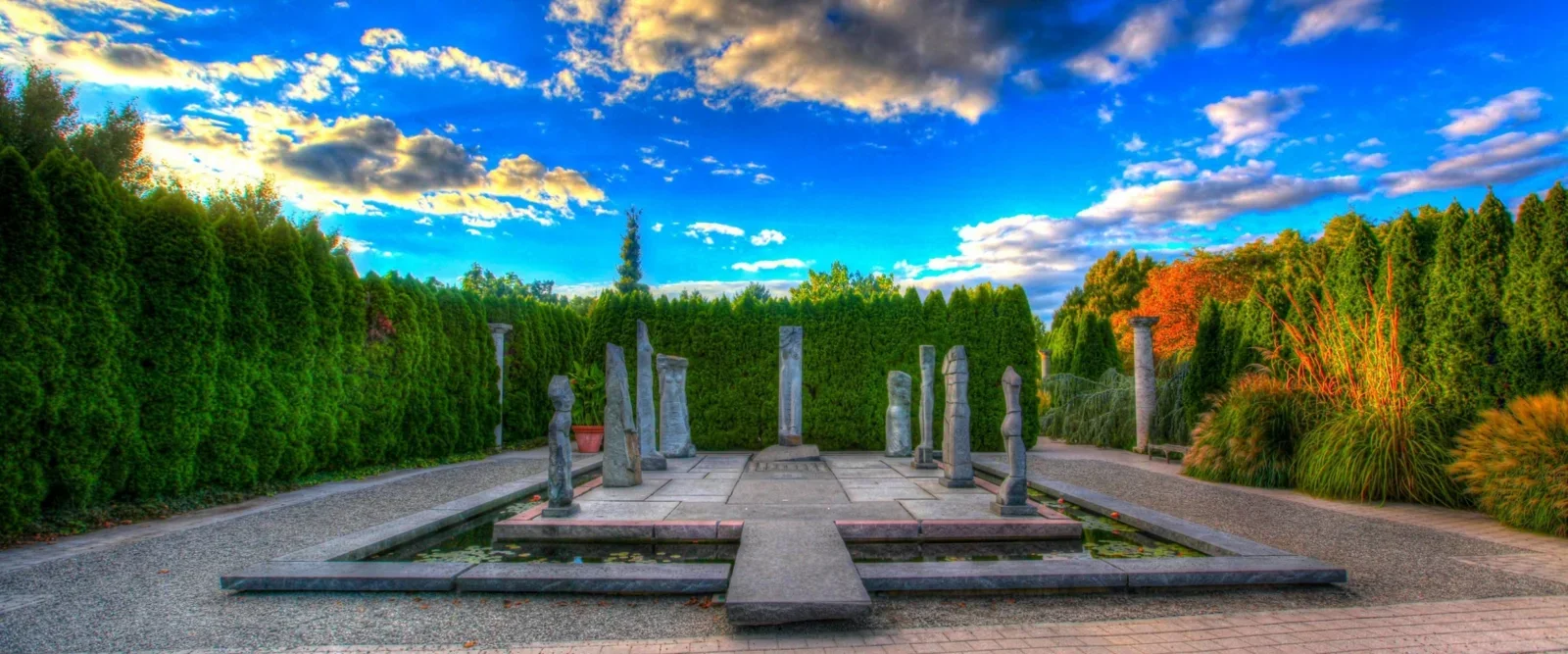 Grounds For Sculpture — sculpture garden courtyard