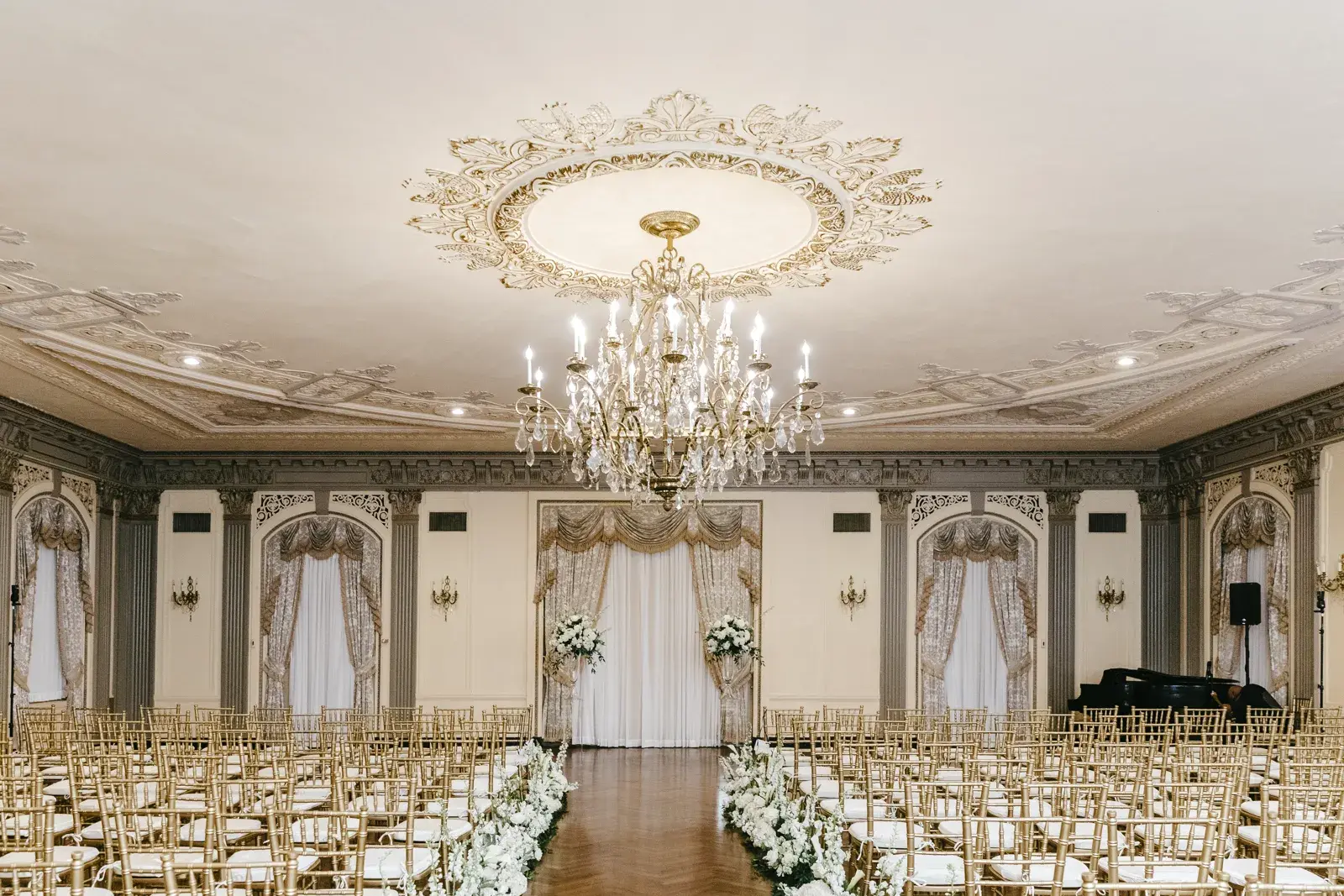 Hotel du Pont — indoor ceremony arrangement