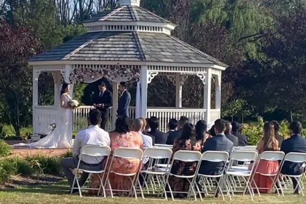 Indian Spring Country Club — garden gazebo ceremony