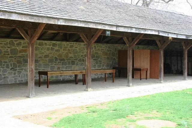 Landis Valley Village & Farm Museum — stone stable pavilion