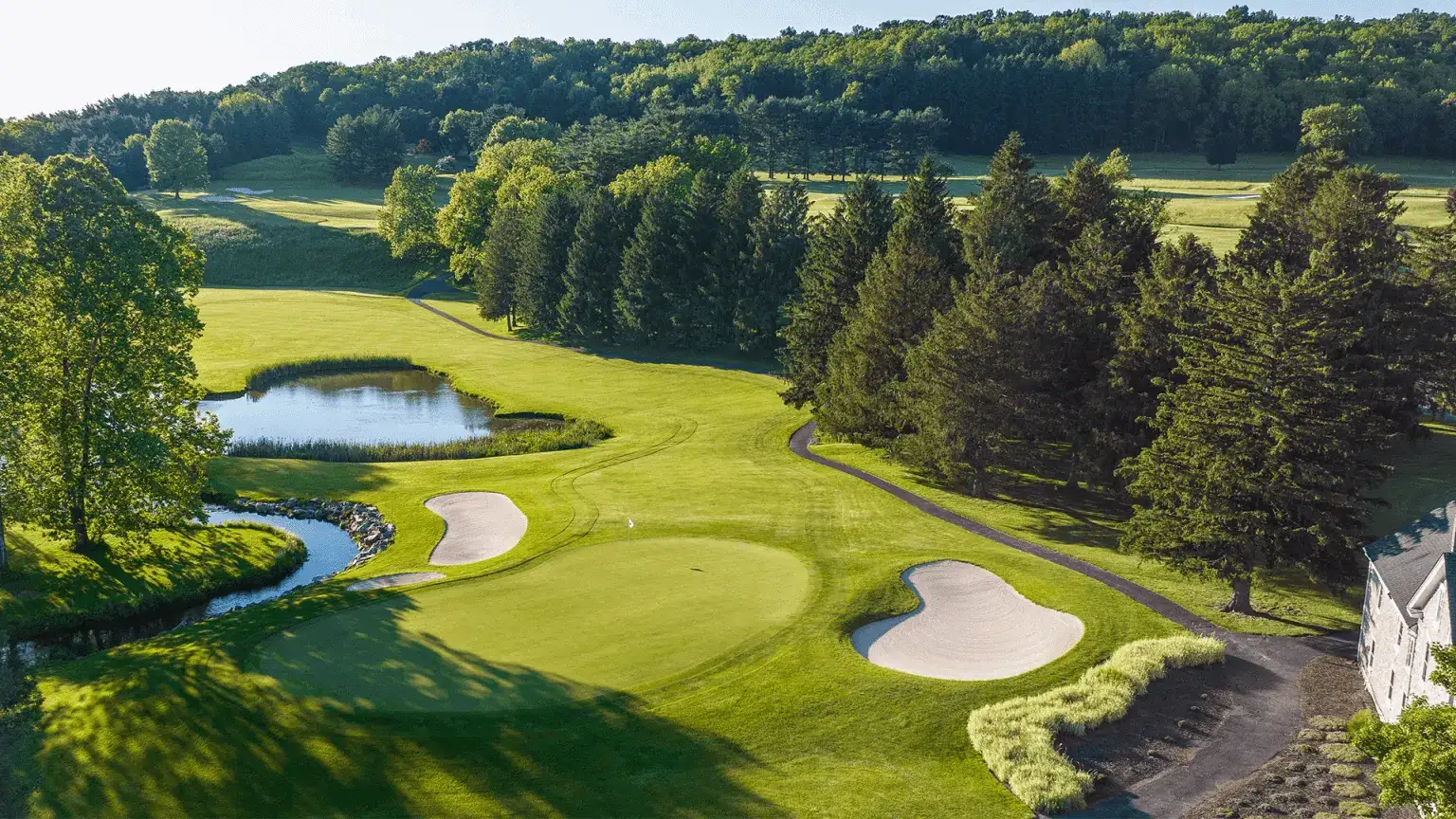 Moselem Springs Golf Club — aerial view of golf grounds