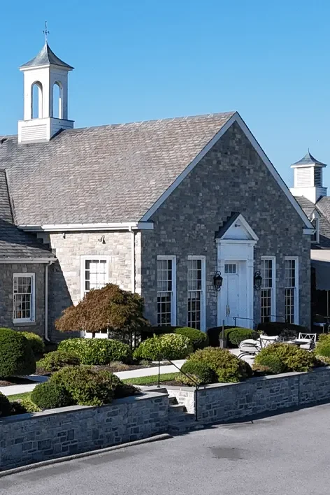 Moselem Springs Golf Club — stone clubhouse exterior