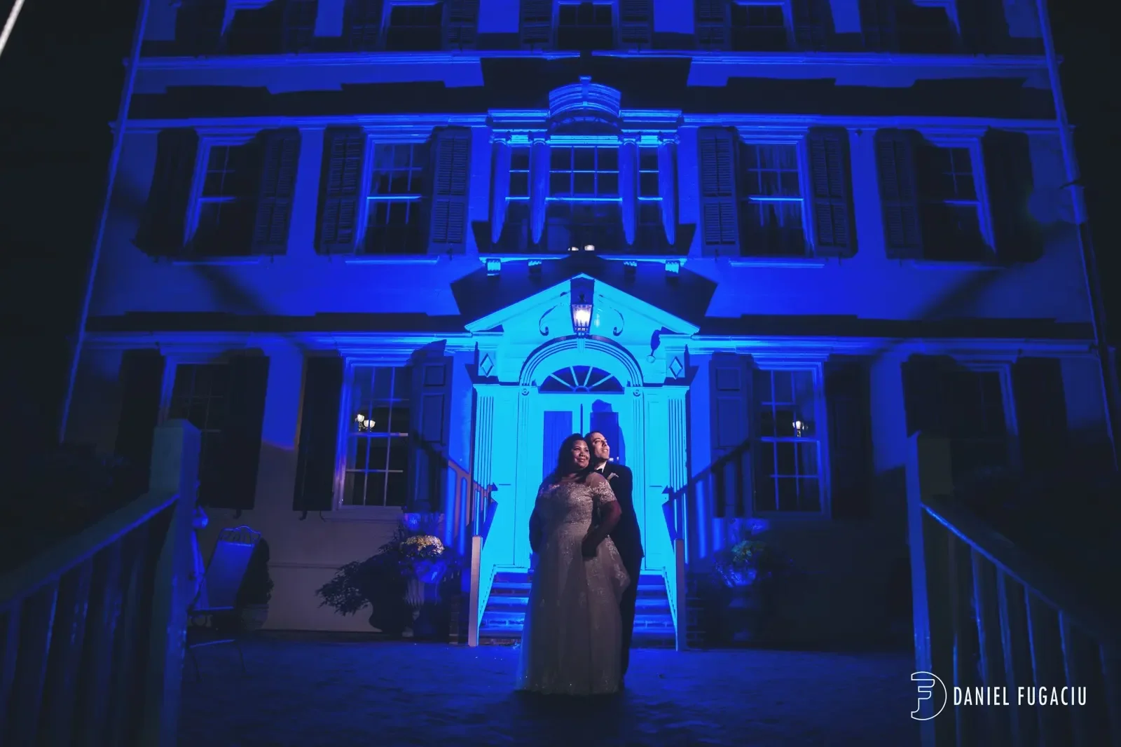 Pen Ryn Estate — mansion illuminated at night