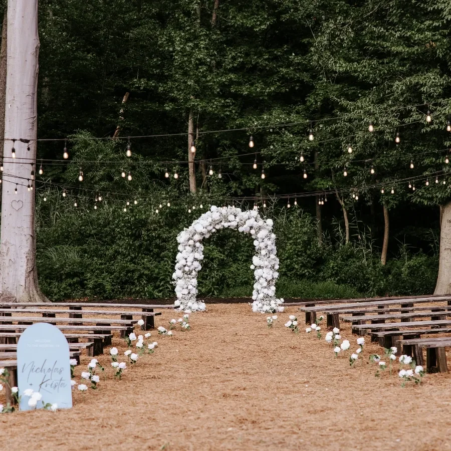 Ramblewood Country Club — woodland ceremony clearing