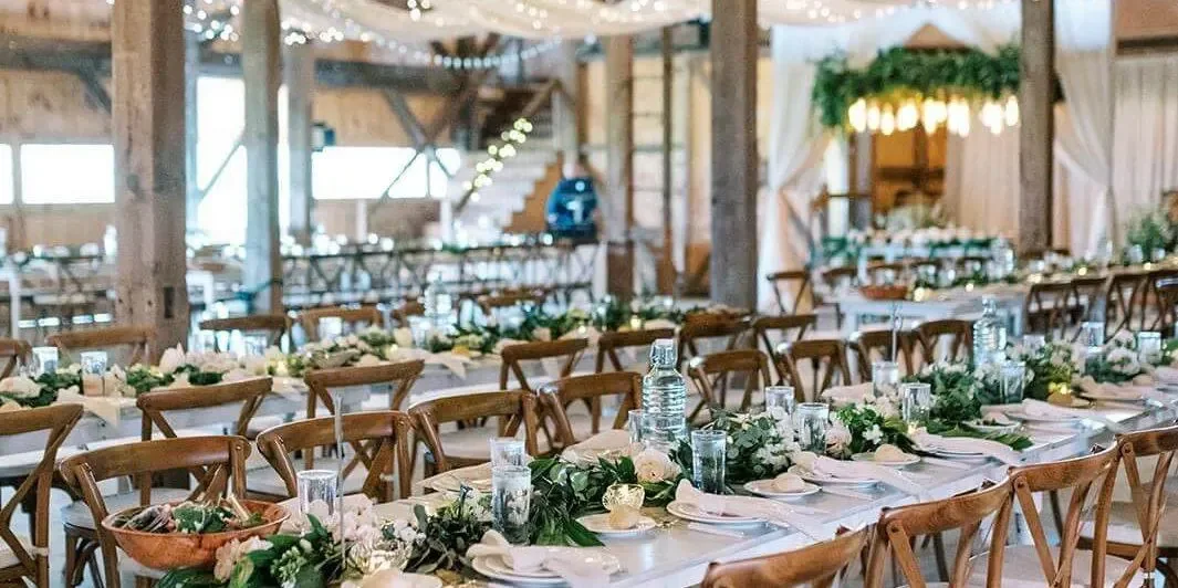 The Barn on Oak Lane — barn reception interior