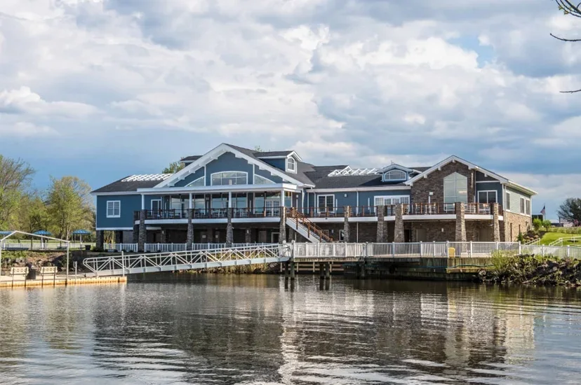 The Boathouse at Mercer Lake — lakeside boathouse exterior