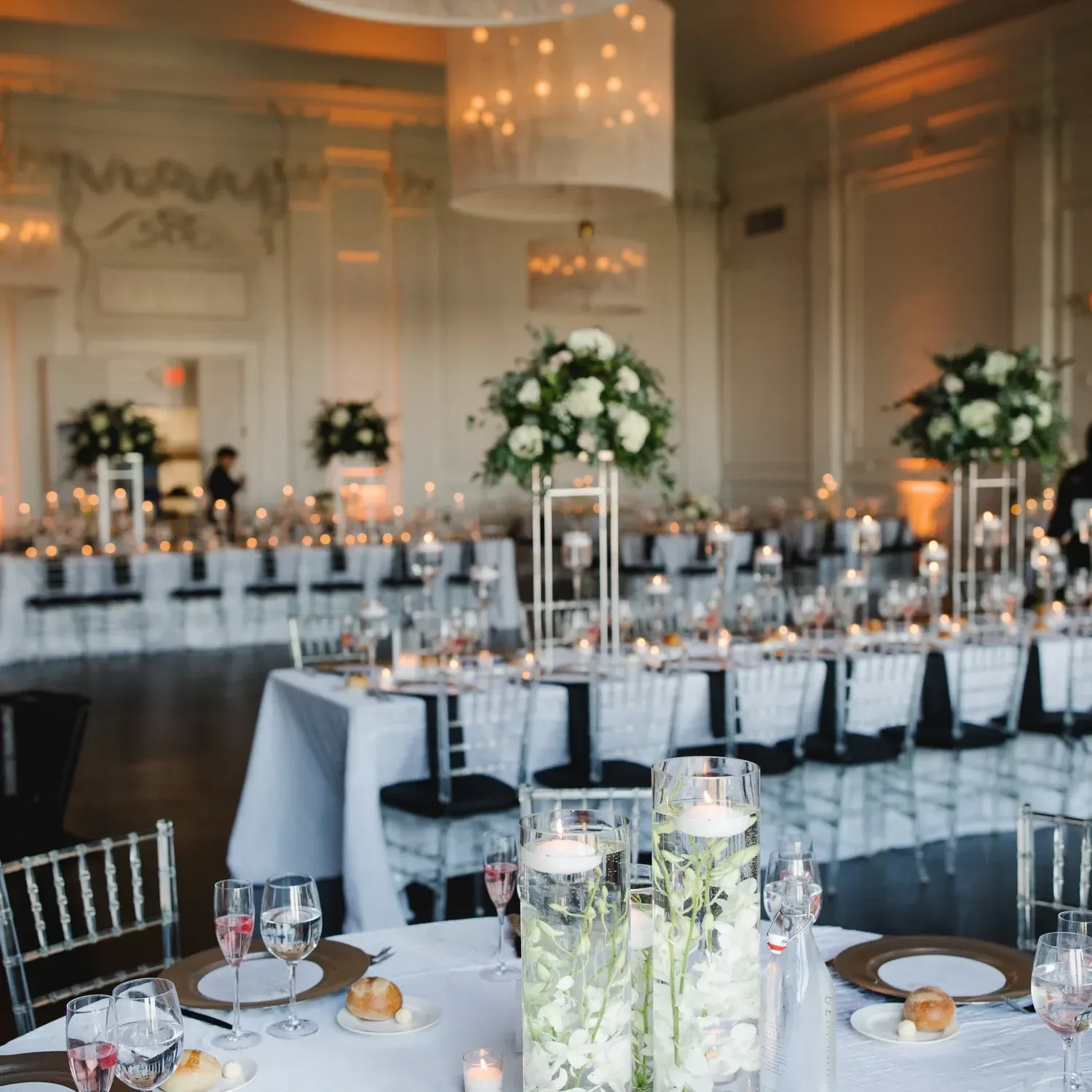 The Down Town Club — reception beside city-facing windows