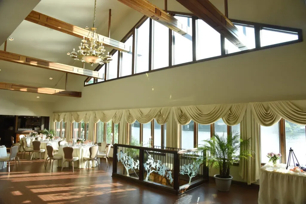 The Sapphire Grand — windowed reception interior