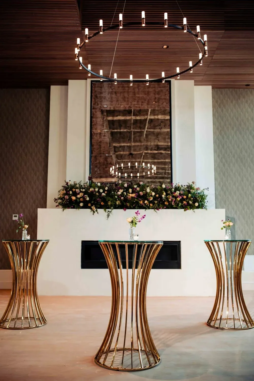 The Switch House — ceremony beside the fireplace