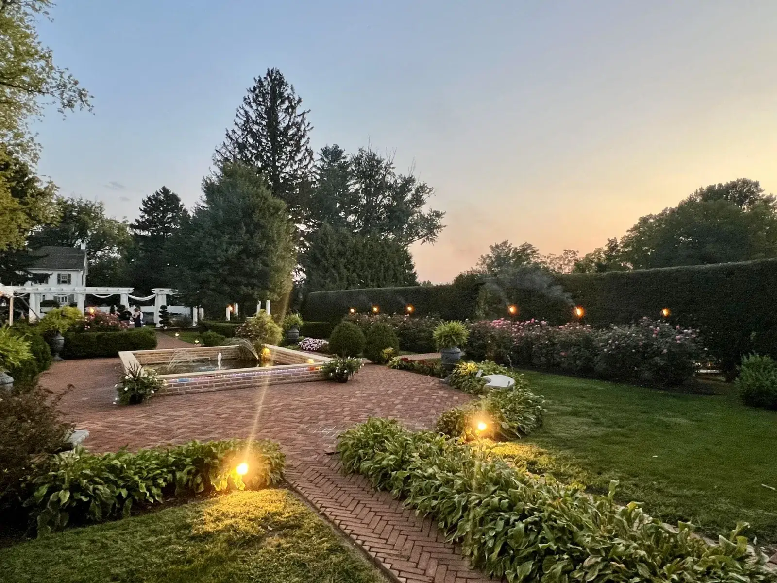 White Chimneys — lily pond and gardens